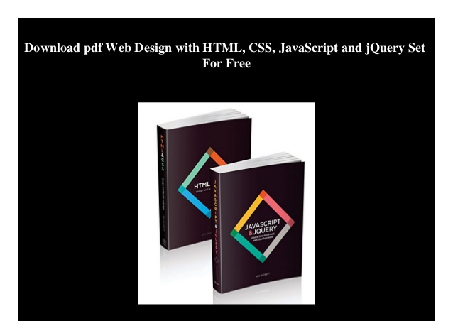 Web Design With Html Css Javascript And Jquery Set Pdf